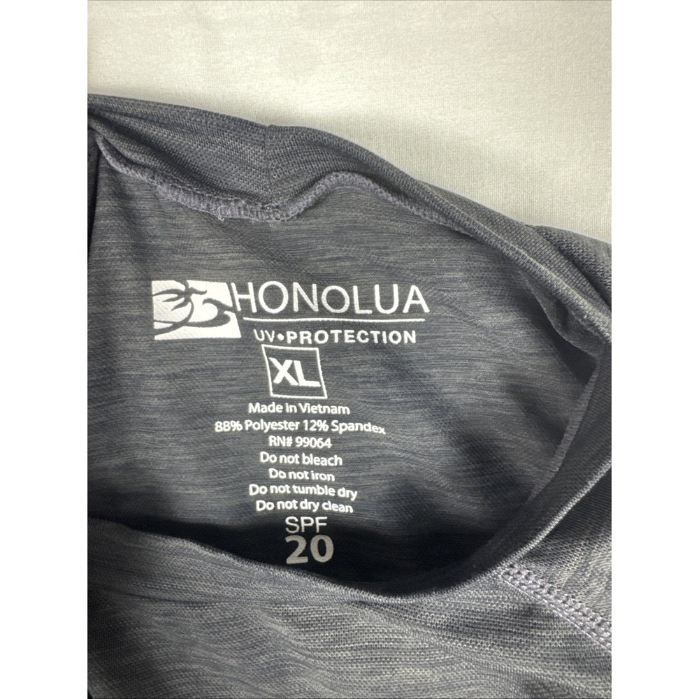 Honolua Hawaii Rash Guard Kids XL Gray SPF 20 Long Sleeve Surf Beach Shirt Youth - Picture 3 of 3